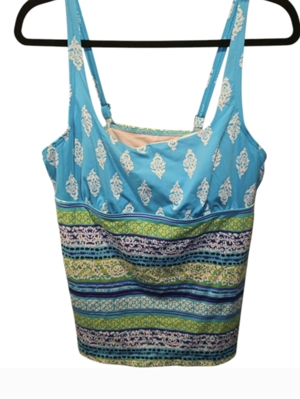 Lands End Sz. 12 Long Blue Hues Tankini